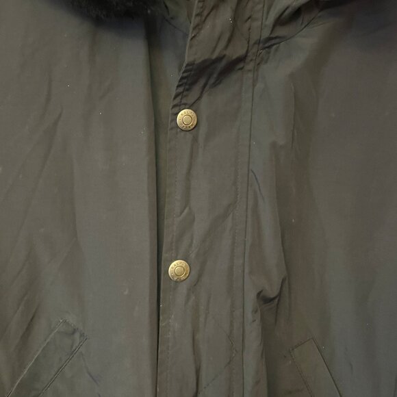 Polo Ralph Lauren Bomber Jacket - Faux Fur Hood & Utility Pocket - Black - Picture 6 of 16